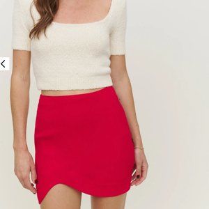 Reformation Penny Red Mini Skirt- XS